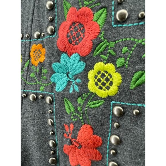 Ivy Jane Gray Military Button Jacket Women's Size XS - Picture 7 of 8